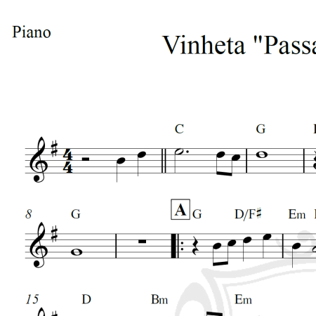Vinheta "Passagem do tempo" - Piano
