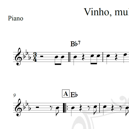 Vinho, mulher e canto - Strauss - Piano