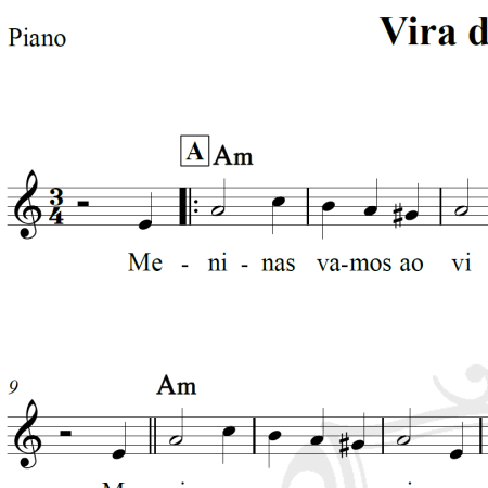 Vira do Minho - Piano/Vocal