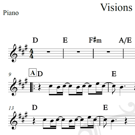 Visions of Gideon - Piano