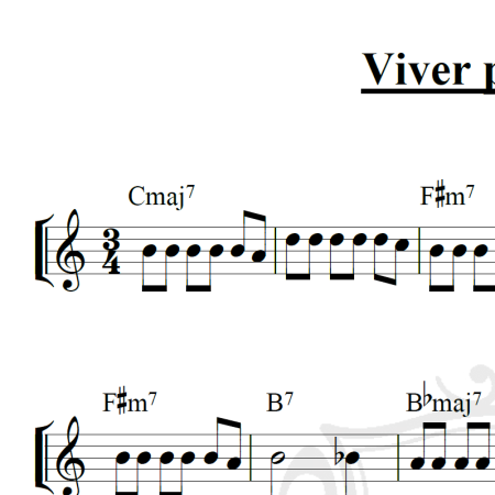 Viver por viver - Piano