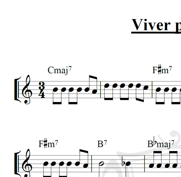 Viver por viver - Piano