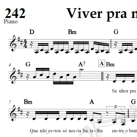 Viver pra mim é Cristo - Padre Fábio de Melo - Piano/Vocal