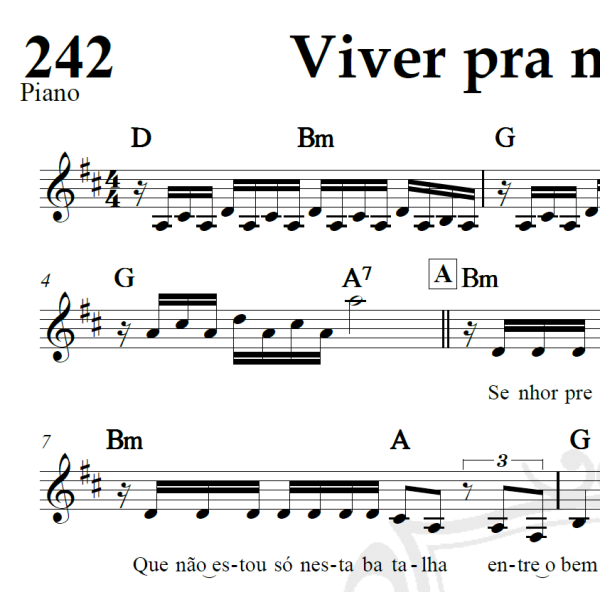 Viver pra mim é Cristo - Padre Fábio de Melo - Piano/Vocal