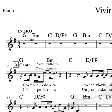 Vivir sin aire - Mana - Piano/Vocal