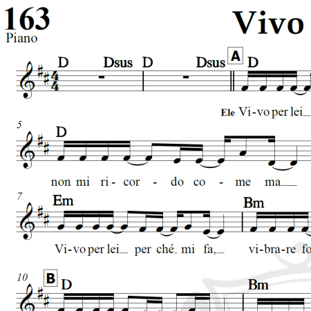 Vivo per lei - Andrea Bocelli - Piano/Vocal