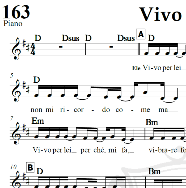 Vivo per lei - Andrea Bocelli - Piano/Vocal