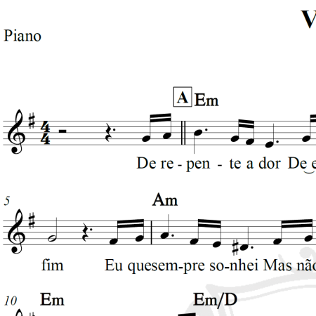 Você - Tim Maia - Piano/Vocal