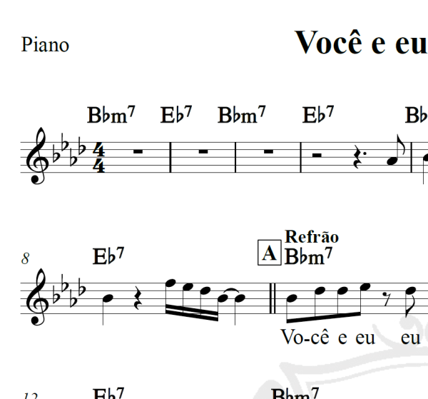 Você e eu, eu e você - Tim Maia - Piano/Vocal