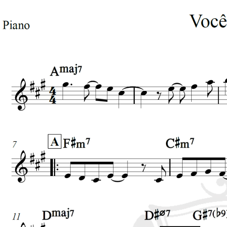 Você é linda - Caetano Veloso - Piano
