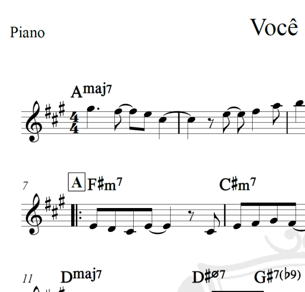 Você é linda - Caetano Veloso - Piano