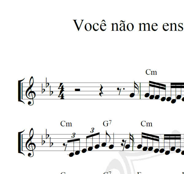 Você não me ensinou a te esquecer - Caetano Veloso - Piano