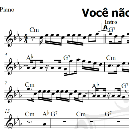 Você não vale nada - Calcinha Preta - Cifra