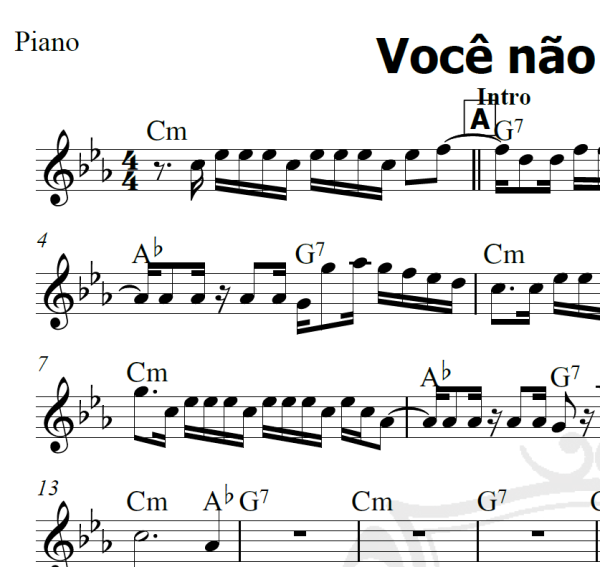 Você não vale nada - Calcinha Preta - Cifra