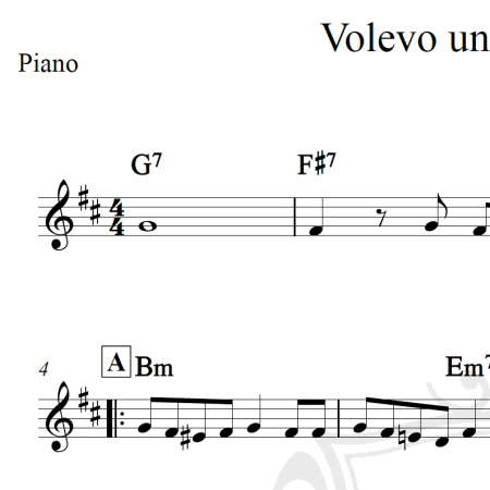 Volevo un Gatto Nero - Piano