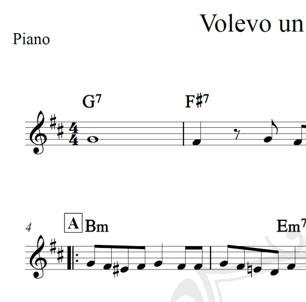 Volevo un Gatto Nero - Piano