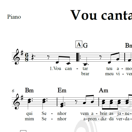 Vou cantar teu amor - Padre Fábio de Melo - Piano/Vocal