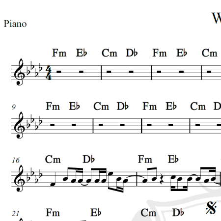 Waves - Mr. Probz - Piano