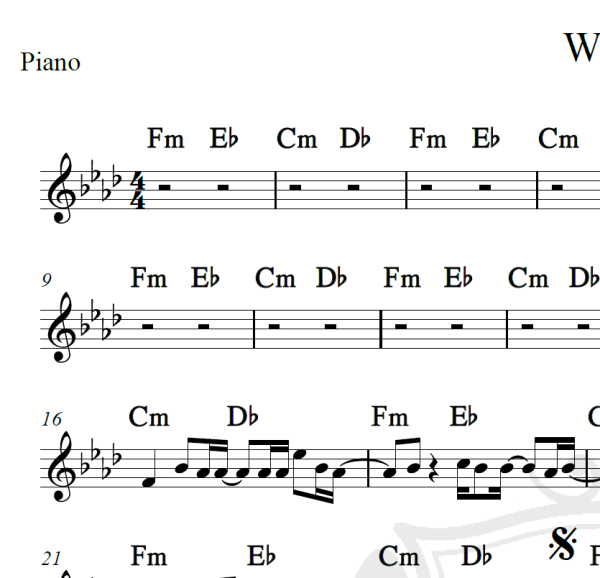 Waves - Mr. Probz - Piano