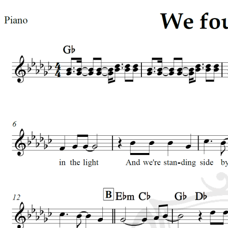 We found love - Rihanna -Piano/Vocal