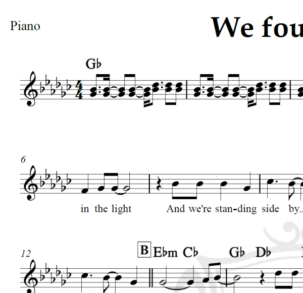 We found love - Rihanna -Piano/Vocal