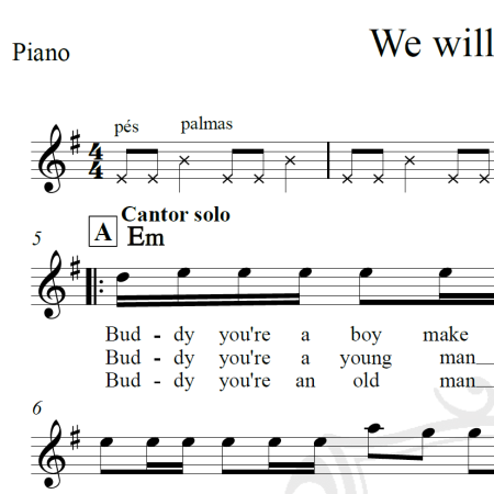 We will rock you - Queen - Arranjo Coral