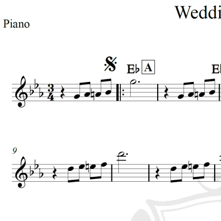Wedding dance - Paul Lincke - Piano