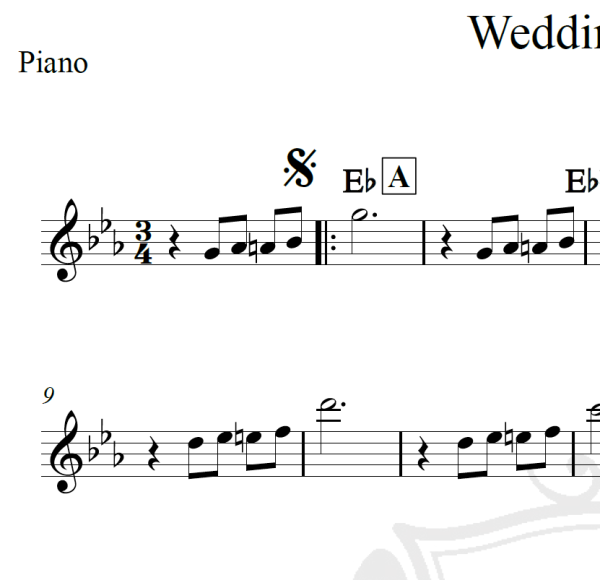 Wedding dance - Paul Lincke - Piano