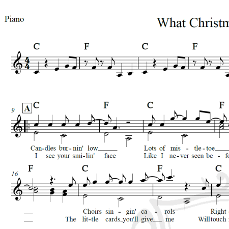 What Christmas means to me - Stevie Wonder - Piano/Vocal