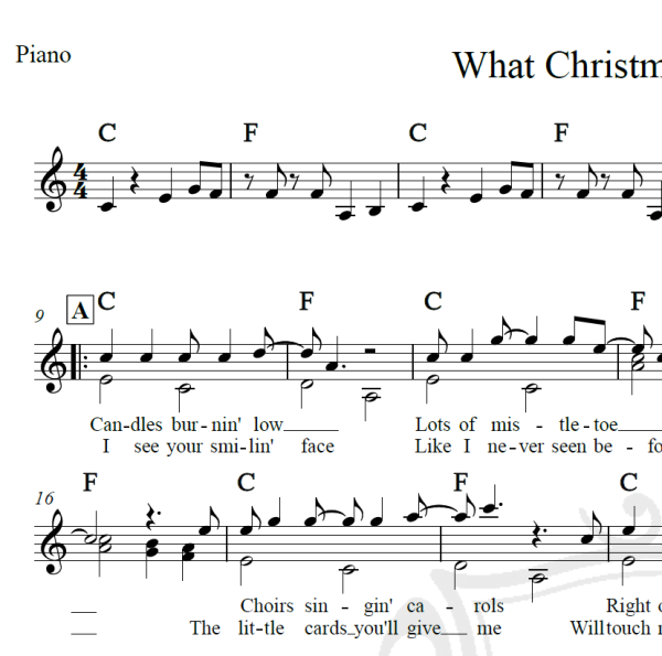 What Christmas means to me - Stevie Wonder - Piano/Vocal