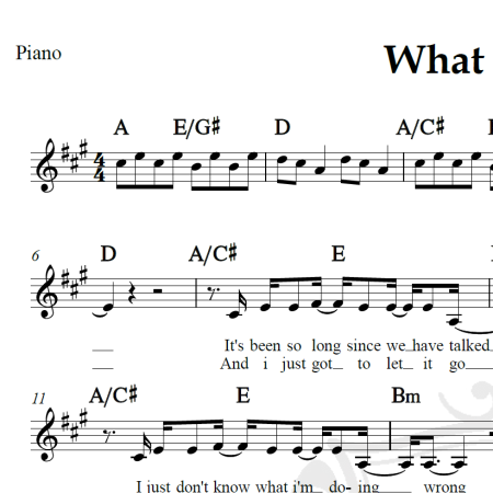 What can I do - The Corrs - Piano/Vocal