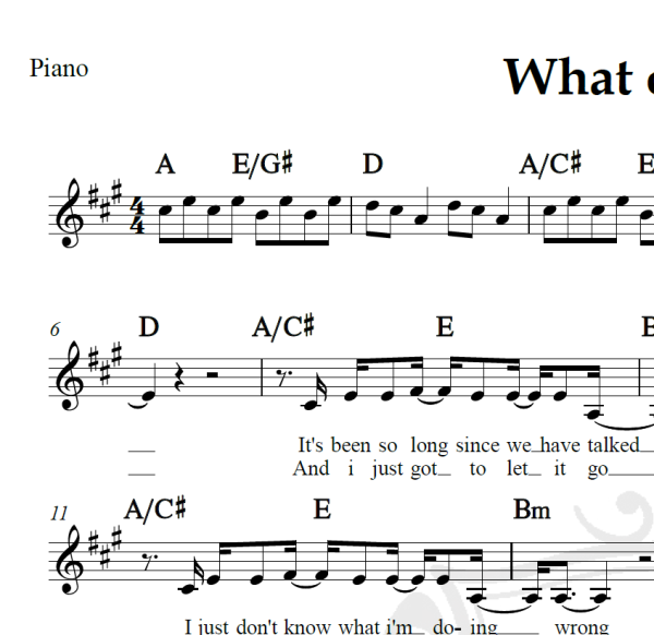 What can I do - The Corrs - Piano/Vocal