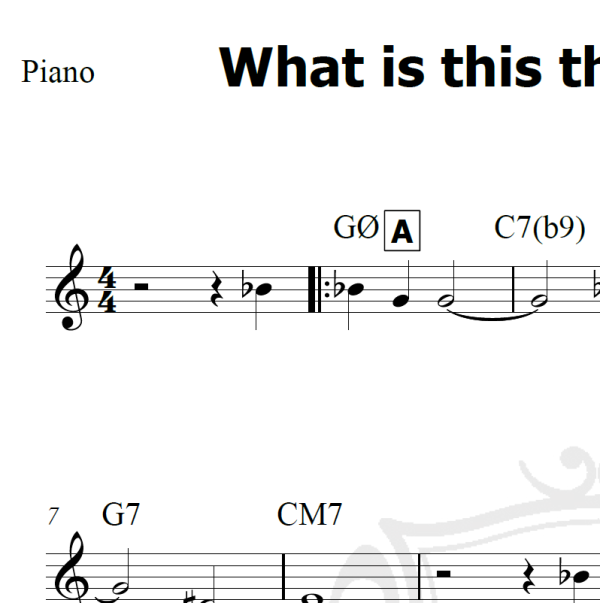 What is this thing called love - Piano