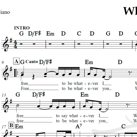 Whatever - Oasis - Piano/Vocal