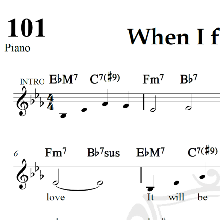 When I fall in love - Nat King Cole - Piano/Vocal