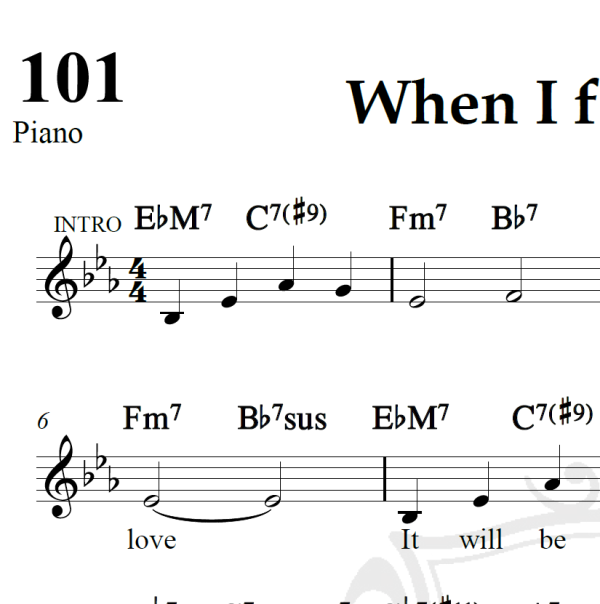 When I fall in love - Nat King Cole - Piano/Vocal