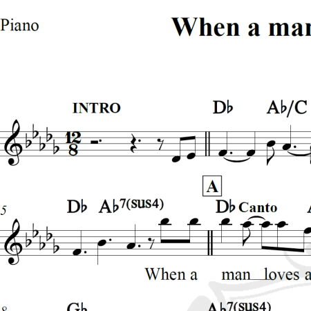 When a man loves a woman - Michael Bolton - Piano/Vocal