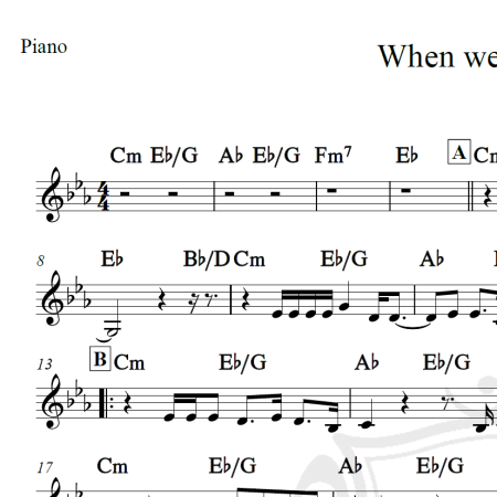When we were young - Adele - Piano