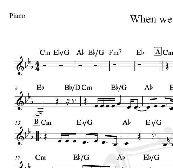 When we were young - Adele - Piano