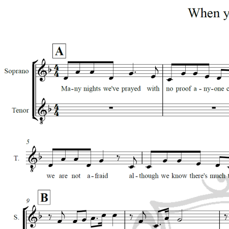 When you believe - Mariah Carey e Whitney Houston - Arranjo Coral