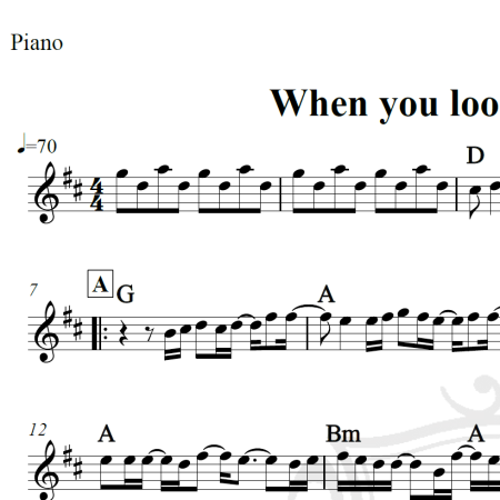 When you look me in the eyes - Jonas Brothers - Piano