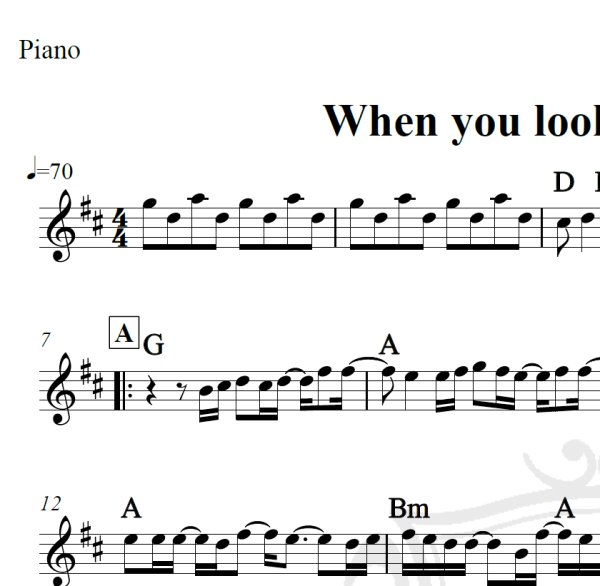 When you look me in the eyes - Jonas Brothers - Piano