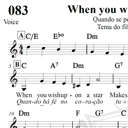 When you wish upon a star - Piano/Vocal