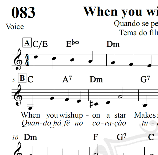 When you wish upon a star - Piano/Vocal