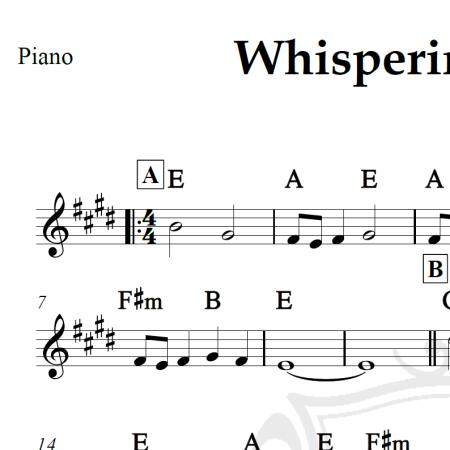 Whispering a prayer - Steve Vai - Piano