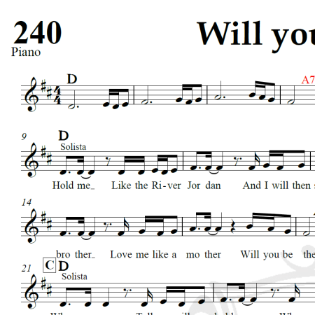 Will you be there - Michael Jackson - Piano/Vocal