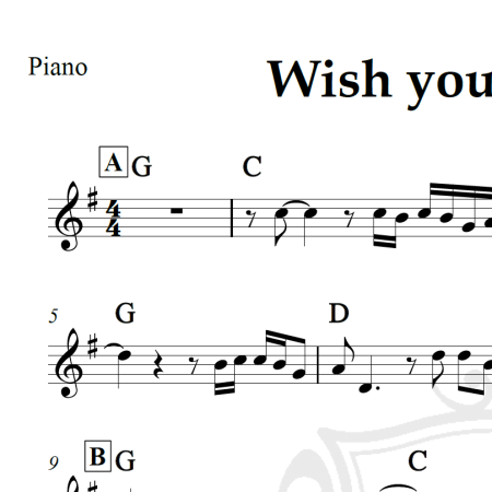Wish you were here - Pink Floyd - Piano