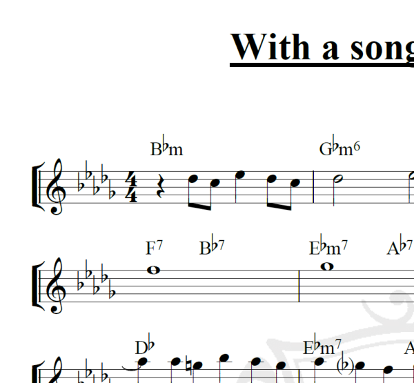 With a song in my heart - Piano