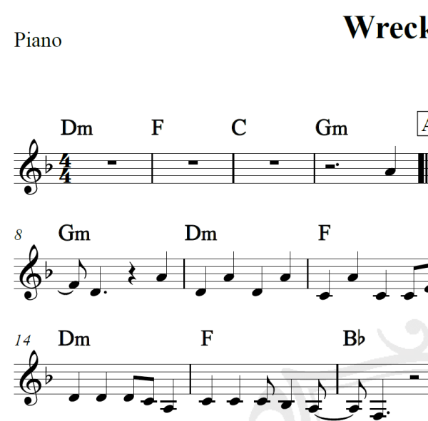Wrecking ball - Miley Cyrus - Piano