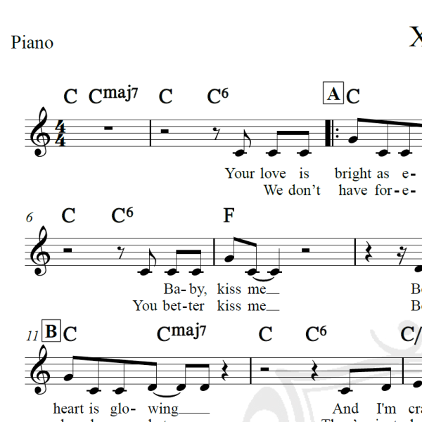 X.O. - Beyonce - Piano/Vocal